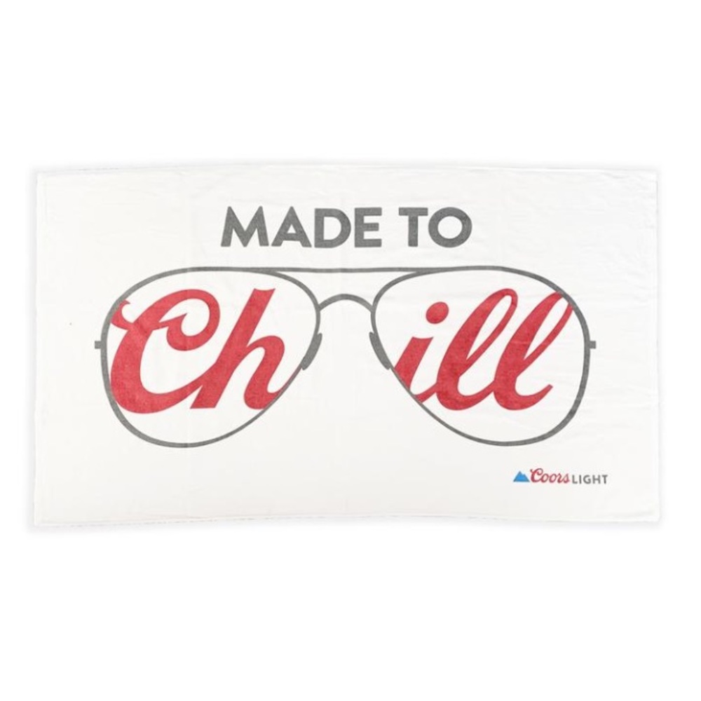 Made to Chill Coors Light beach towel